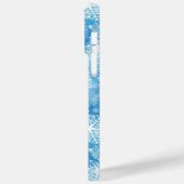 Coques Case-Mate iPhone Flocon de neige bleu (Verso / Gauche)