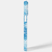 Coques Case-Mate iPhone Flocon de neige bleu (Verso / Droite)