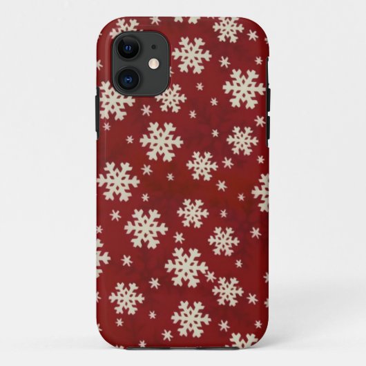 Coques Case-Mate iPhone Flocon de neige de Noël (Dos)