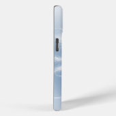 Coques Case-Mate iPhone Flocon de neige fractal sur fond bleu pastel (Verso / Droite)