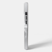 Coques Case-Mate iPhone Flocon De Neige Fractale Sur Gris Argent (Verso / Gauche)