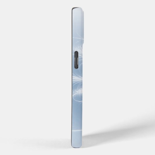 Coques Case-Mate iPhone Flocon De Neige Fractale Sur Pastel Blue (Verso / Droite)
