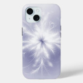 Coques Case-Mate iPhone Flocon De Neige Fractale Sur Violet (Verso)