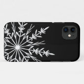Coques Case-Mate iPhone Flocon de neige noir et blanc (Dos (Horizontal))