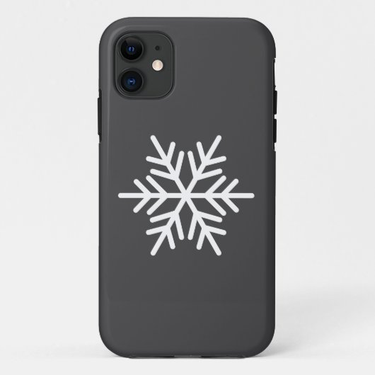 Coques Case-Mate iPhone Flocon De Neige Nordique Blanc Moderne Sur Gris D' (Dos)