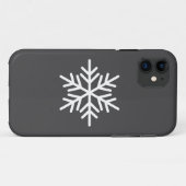 Coques Case-Mate iPhone Flocon De Neige Nordique Blanc Moderne Sur Gris D' (Dos (Horizontal))
