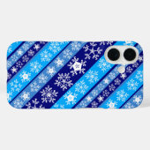 Coques Case-Mate iPhone Flocon de neige rayures Sherpa Blanche (Verso (horizontal))