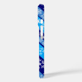 Coques Case-Mate iPhone Flocon de neige rayures Sherpa Blanche (Verso / Gauche)