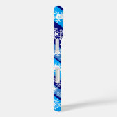 Coques Case-Mate iPhone Flocon de neige rayures Sherpa Blanche (Verso / Droite)