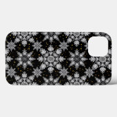 Coques Case-Mate iPhone Flocons de neige 3d bleus (Verso (horizontal))