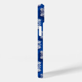 Coques Case-Mate iPhone Flocons de neige 3d bleus (Verso / Droite)