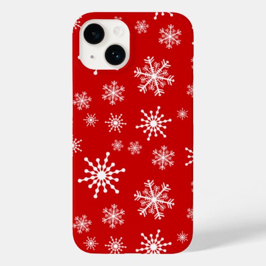 Coques Case-Mate iPhone Flocons de neige blancs (Verso)