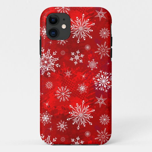 Coques Case-Mate iPhone Flocons de neige blancs (Dos)