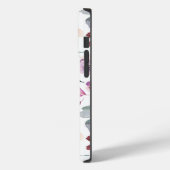 Coques Case-Mate iPhone Floraison d'aquarelle pourpre avec monogramme (Verso / Gauche)