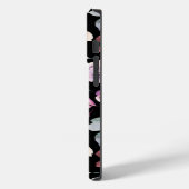 Coques Case-Mate iPhone Floraison d'aquarelle pourpre avec monogramme (Verso / Gauche)