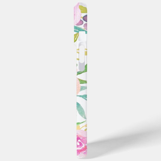 Coques Case-Mate iPhone Floraison d'aquarelles de printemps (Verso / Gauche)