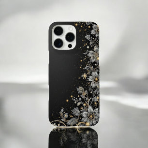 Coques iPhone 16 Pro Max Floral à base d'or