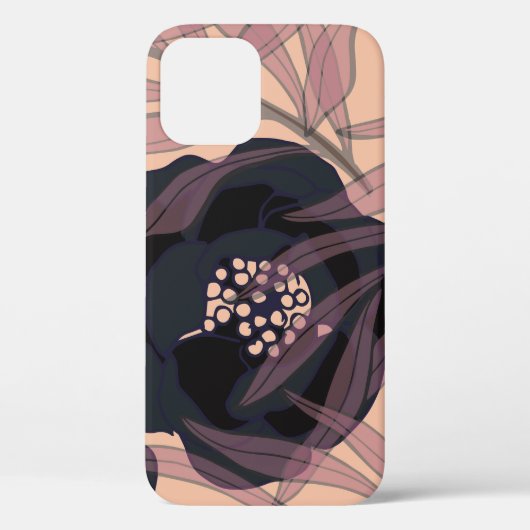 Coques Case-Mate iPhone Floral abstract elegance, artistic background. (Verso)