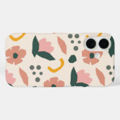 Coques Case-Mate iPhone Floral Abstrait à fleurs rétro (Verso (horizontal))