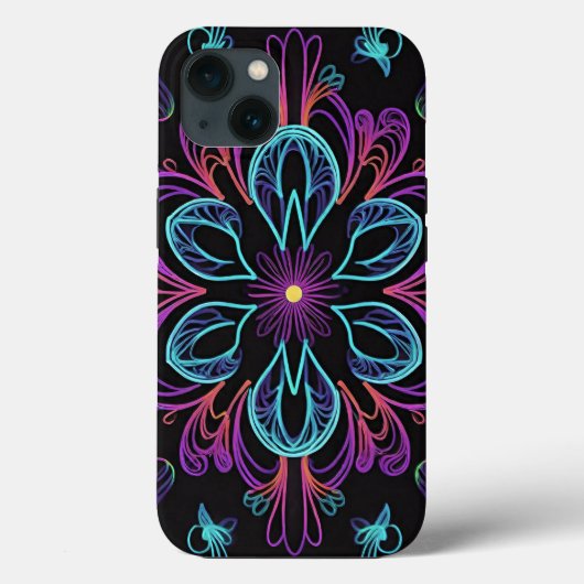 Coques Case-Mate iPhone Floral Abstrait vibrant (Verso)