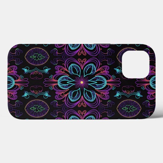 Coques Case-Mate iPhone Floral Abstrait vibrant 2 (Verso (horizontal))