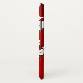 Coques Case-Mate iPhone Floral blanc cerise fleurs Monogramme rouge (Dos/Droite)