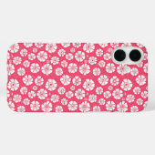 Coques Case-Mate iPhone Floral blanc gras sur rose (Verso (horizontal))