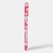 Coques Case-Mate iPhone Floral blanc gras sur rose (Verso / Droite)