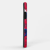Coques Case-Mate iPhone Floral blanc rouge et bleu (Dos/Droite)