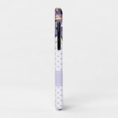 Coques Case-Mate iPhone Floral blanc violet personnalisé (Dos/Gauche)