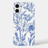 Coques Case-Mate iPhone Floral bleu (Verso)