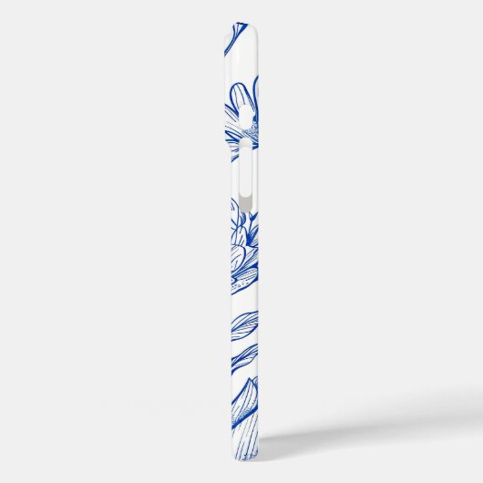 Coques Case-Mate iPhone Floral bleu (Verso / Gauche)