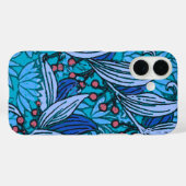 Coques Case-Mate iPhone Floral bleu ancien Boho moderne (Verso (horizontal))
