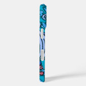 Coques Case-Mate iPhone Floral bleu ancien Boho moderne (Verso / Droite)