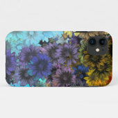 Coques Case-Mate iPhone Floral bleu et marron (Dos (Horizontal))