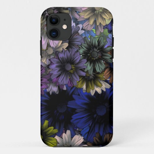 Coques Case-Mate iPhone Floral bleu et orange (Dos)