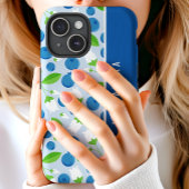 Coques Case-Mate iPhone Floral Blueberry Personnalisé Nom