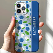 Coques Case-Mate iPhone Floral Blueberry Personnalisé Nom
