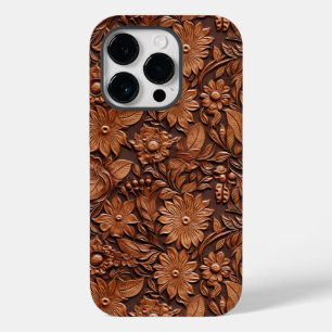 Coque Pour iPhone 14 Pro Floral Boho Brown