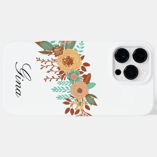 Coques Case-Mate iPhone Floral Boho moderne (Verso (horizontal))