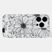 Coques Case-Mate iPhone Floral Botanique fleur sauvage Personnalisé (Verso (horizontal))