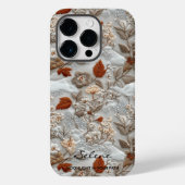 Coques Case-Mate iPhone Floral brodé à l'automne avec devis (Verso)