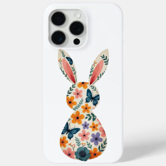 Coque iPhone 15 Pro Max Floral Butterfly Bunny Phone Case 