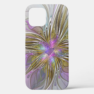 Case-Mate iPhone Case Floral Coloré Abstrait Fractal Avec Rose & Or