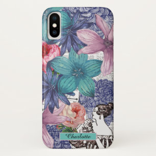 Case-Mate iPhone Case Floral coloré vintage Votre nom