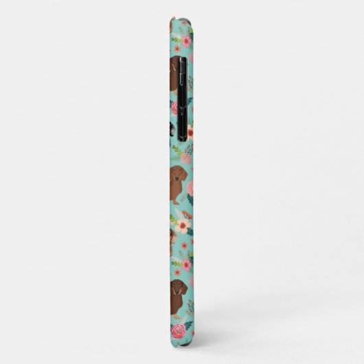Coques Case-Mate iPhone floral dachshund (Dos/Gauche)