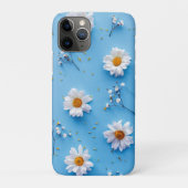 Coques Case-Mate iPhone Floral Daisy Motif - Bleu clair (Dos)