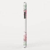 Coques Case-Mate iPhone Floral d'aquarelle rose monogramme moderne (Dos/Droite)
