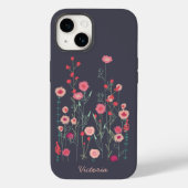 Coques Case-Mate iPhone Floral Dark Personnalisé (Verso)