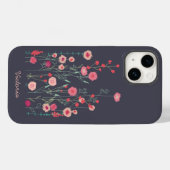 Coques Case-Mate iPhone Floral Dark Personnalisé (Verso (horizontal))